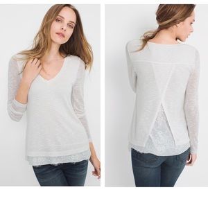 WHBM White House Black Market long sleeve top
